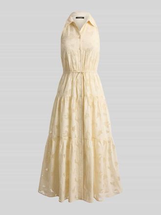 Lauren Ralph Lauren Tailliertes Freizeitkleid aus reiner Baumwolle in Sand, Gr&ouml;&szlig;e 34