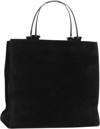Gucci Pre-owned Vintage Suede Hand Bag - Dames - Vintage Handtas - Zwart - ONE Size - Su&egrave;de - Vintage