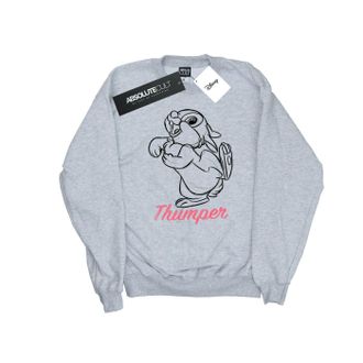 Disney Dames/Dames Bambi Thumper Lijntekening Sweatshirt (Sportgrijs)