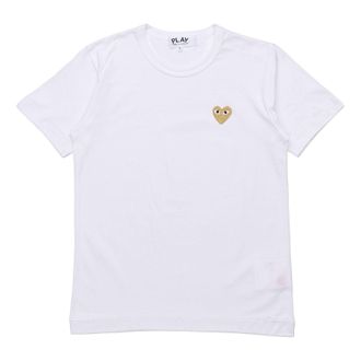 Comme Des Gar&ccedil;ons (WMNS) COMME des GARCONS PLAY Gold Heart Logo Tee White AZ-T215-051-4