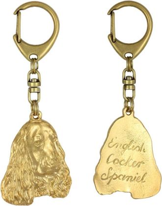 OEM Cocker Spaniel Ingl&eacute;s I - Llavero De Perro Ba&ntilde;ado En Oro En Una Caja De Regalo, Decoraci&oacute;n De Bolso, Accesorio De Lujo De Art-dog