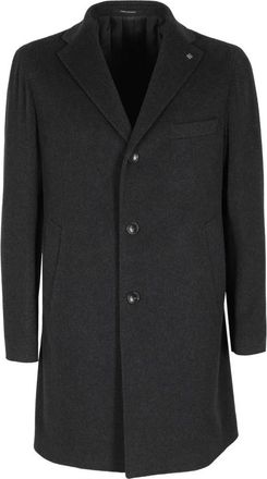 Tagliatore Single-Breasted Coats, male, Gray, Size: 2XL Bruce Coat