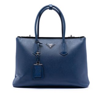 Prada Vooraf gebruikt Saffiano Cuir Twin Tote