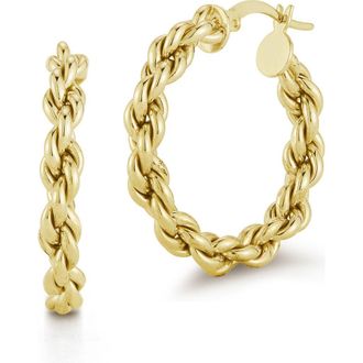 Sphera Milano Rope Chain Hoop Earrings in Gold at Nordstrom Rack