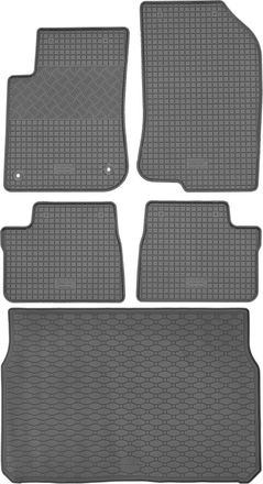 OEM Juego De Alfombrillas De Goma Para Peugeot 208 I Hatchback (de Marzo De 2012 A Mayo De 2019) + Alfombrilla Para El Maletero