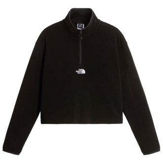 The North Face Novelty Logo Glacier 1/4 Zip Fleecepullover f&uuml;r Damen | schwarz