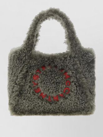 Stella McCartney stella logo shearling shoulder bag