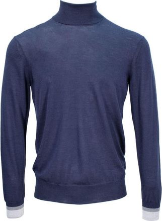 Lords of Harlech Ronald Merino Wool Turtleneck Sweater in Navy at Nordstrom, Size Xx-Large