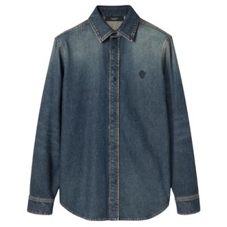 Gucci Heren, Overhemden, Blauw, Maat: XL Denim