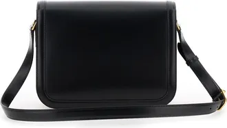 Valentino Garavani Mens Black Shoulder Bag With Vlogo Detail Calf Leather