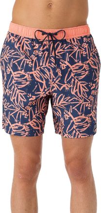 O'Neill Mens Hermosa Elastic Waist Lined 17 Swim Trunks Blue S