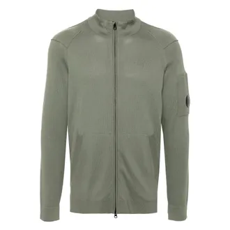 C.P. Company C.p. Company, Truien & Vesten, Heren, Groen, L, Katoen, Gebreide Sweater met Rits