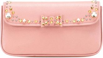 Miu Miu Pre-owned Clutches, female, Pink, Size: ONE SIZE Pre-owned Embellished Clutch Bag