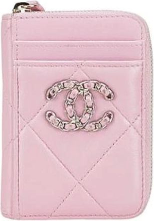 Chanel Pre-owned Wallets, female, Pink, Size: ONE SIZE Pre-owned Fabric Wallet