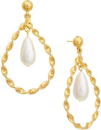 Oscar De La Renta Twisted Drop Earrings