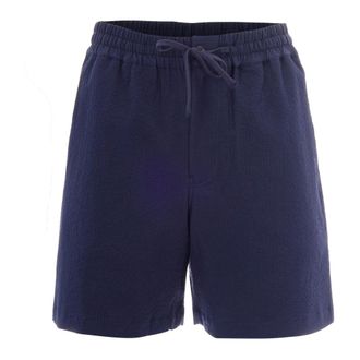Maison Kitsun&eacute; Casual Shorts, male, Blue, Size: S Elasticated Shorts
