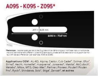 Oregon Scientific Oregon - Gu&iacute;a De Cadena De Motosierra 208pxbk095 Gu&iacute;a: 50 Cm Paso:.325 Calibre: 1.5 Eslabones: 78 Advancecut