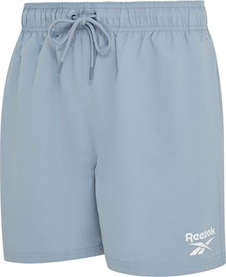 Reebok Badeshorts REEBOK Yale, Herren, Gr. L, N-Gr, blau (upgrade blau), Microfaser, Polyester, clean, unifarben, Badehosen Badeshorts, mit Kordelzug und ela