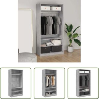 vidaXL Armadio grigio - Armadio Grigio Sonoma 100x50x200 cm in Legno Multistrato