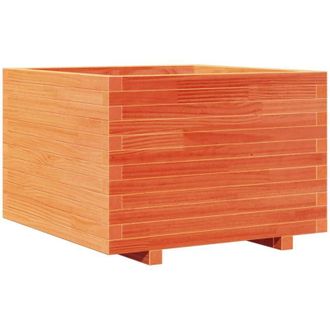 vidaXL Vidaxl - Jardinera Madera Maciza De Pino Marr&oacute;n Cera 70x70x49,5 Cm