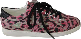 Dolce & Gabbana Leopard Print Training Leren Platte Sneakers - Dames - Sneakers - Veelkleurig - 42 EU - Leer - Schoenen