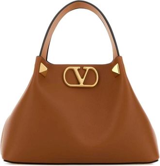 Valentino Garavani VLogo Signature Small Bag - Dames - Handtassen - Bruin - ONE Size - Leer - Tassen