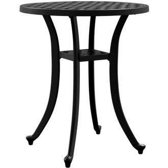 vidaXL Mesa De Jard&iacute;n Aluminio Fundido Negro &Oslash;48x53 Cm Vidaxl