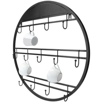 OEM Soporte De Pared Para Tazas De Caf&eacute;, Estante De Almacenamiento, Gancho, Organizador, Art&iacute;culos De Cocina, Redondo -crezuo