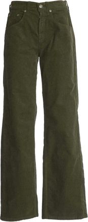 Department Five Wide Jeans, female, Green, W25, Green Velvet Wide Leg Jeans