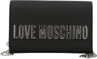 Love Moschino Bold Love Schoudertas - Dames - Schoudertassen - Zwart - ONE Size - Polyester - Tassen