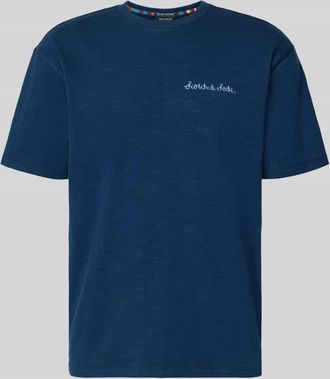 Scotch & Soda T-Shirt mit Label-Stitching in Marine, Gr&ouml;&szlig;e XXL