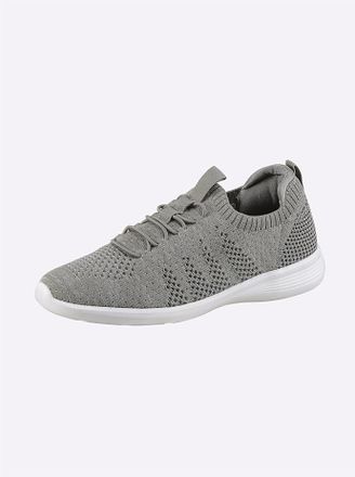 Heine Sneaker HEINE, Damen, Gr. 36, grau, Textil, Schuhe Sneaker