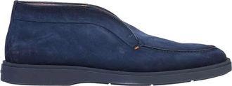 Santoni Desert Boot - Heren - Enkellaarsjes - Blauw - 39 1/2 EU - Leer - Schoenen