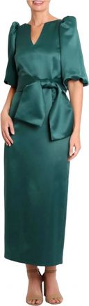 Camilyn Beth Ginny Shift Gown In Hunter