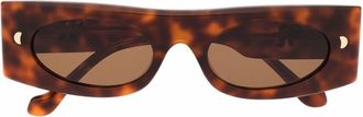Nanushka tortoise rectangle-frame sunglasses - women - Acetate - One Size - Brown