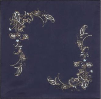 Etro Fazzoletto da taschino con stampa paisley - Blu