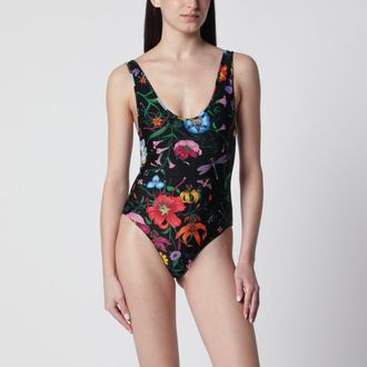 Gucci Sparkling Jersey Swimsuit With Flora Print