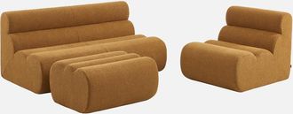 Sweeek Sof&aacute; Envasado Al Vac&iacute;o Modular De Borreguito Con Reposapi&eacute;s, 3 Plazas