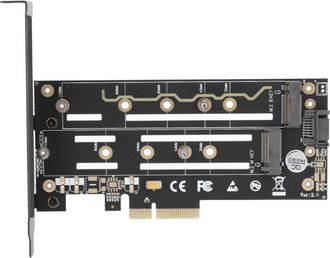 OEM Adaptador Pcie M.2 Nvme A Sata, Con Carcasa De Aleaci&oacute;n De Aluminio, Compatible Con La Instalaci&oacute;n De Dos Ssd Y Transferencia De Datos De Alta Velocid