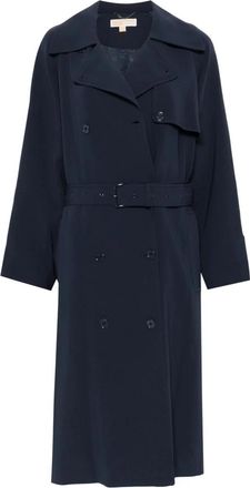 Michael Kors Blauwe Dolman Riem Trenchcoat - Dames - Trenchcoats - Blauw - M - Polyester - Jassen