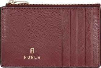 Furla Camelia Leren Kaarthouder - Dames - Portefeuilles - Rood - ONE Size - Leer - Accessoires