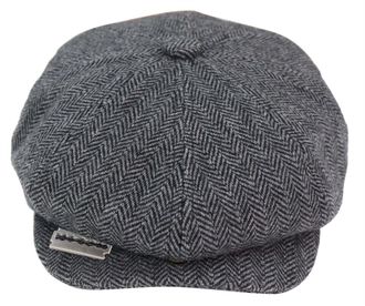 Infinity Leather Peaky Blinders Tweed-hoed voor heren met scheermesje