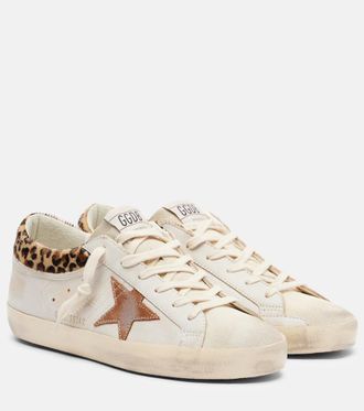 Golden Goose Super-Star calf hair-trimmed suede sneakers