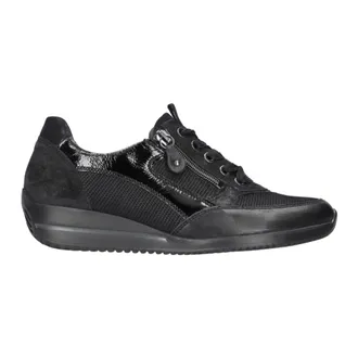 Waldl&auml;ufer Schoenen, Heren, Zwart, 40 EU, Leer, Himona Sneaker