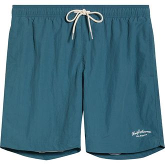 PacSun Collegiate Solid Swim Trunks in Blue at Nordstrom, Size X-Large