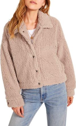BB Dakota by Steve Madden BB Dakota Faux Fur Bomber Jacket in Light Taupe at Nordstrom, Size Medium