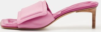 Jacquemus Pink Leather Les Piscine Mules