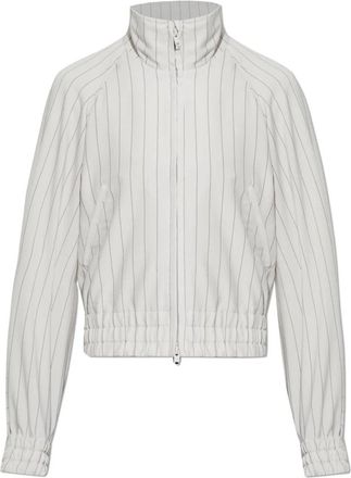 Yohji Yamamoto Turtleneck Jacket - Dames - Zomerjassen - Grijs - S - Polyester - Jassen