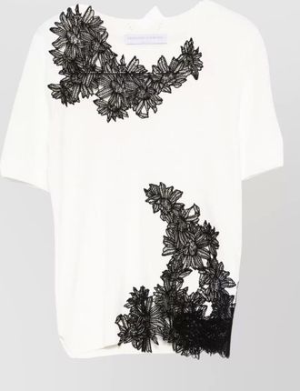Ermanno Scervino top short sleeves round neck lace