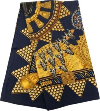 Herm&egrave;s Pre-owned LOr Des Chefs Silk Scarf - - Pre-owned - Donna - Blu - ONE SIZE